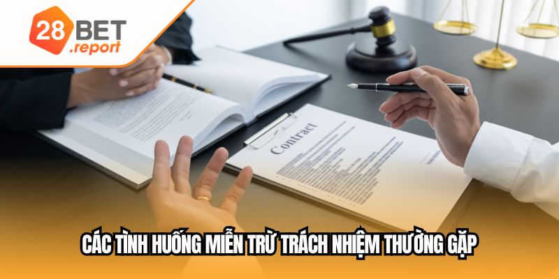 Các tình huống miễn trừ trách nhiệm thường gặp
