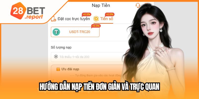 Hướng dẫn nạp tiền đơn giản và trực quan